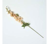 HOMESCAPES Artificial Single Stem Peach Stocks Flower 87 cm Faux Silk Flower Spray for Bouquet or Floral Arrangement