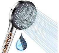 Peach Street Shower Head with Filter, High-Pressure Hand-Held Shower Head, Hard Water Filter Shower, Turbocharged Design, with Five Spray,Modes for Chlorine Removal