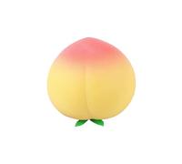 Peach Stress Relief Ball - Novelty Squeeze Sensory Fidget Toy for Anxiety Physio Therapy - Gift for Boy Girl Birthday Present for Adults Men Women - Christmas Stocking Filler (Yellow)