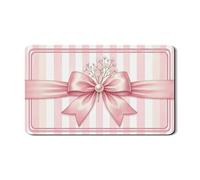 Peach Striped Dish Drying Mats for Kitchen Counter, Bow Pattern Absorbent Rubber Dish Drainer Rack Mat, Spring Floral Pu Leather Drying Pad 12x20 Inch