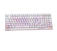 Peach Sunset Keycaps 133 PBT Front-printed Shine-through Five-side Dye-sub OEM Profile Compatible Keycap Set