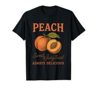Peach Sweet Juicy Treat Always Delicious Graphic T-Shirt
