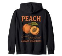 Peach Sweet Juicy Treat Always Delicious Graphic Zip Hoodie