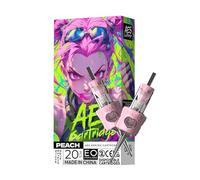 Peach Tattoo Supplies AES PMU Cartridges (Round Liners) - 20pcs Ergonomic Tattoo Cartridges with Agile Exteneded Stroke for Permanent Makeup & Fineline Tattoos, EO Gas Sterilised (1001RL)