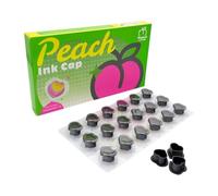 Peach Tattoo Supplies Sterile Silicone Ink Caps 72pcs - Disposable Tattoo Ink Cups, EO Gas Sterilised, Stable, Non-Slip Pigment Caps for Tattoo Artists & Apprentices (Black)