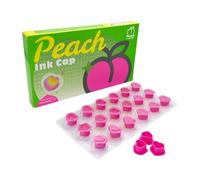 Peach Tattoo Supplies Sterile Silicone Ink Caps 72pcs - Disposable Tattoo Ink Cups, EO Gas Sterilised, Stable, Non-Slip Pigment Caps for Tattoo Artists & Apprentices (Pink)
