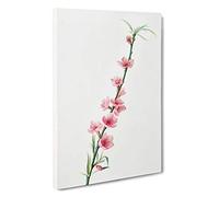 Peach Tree Blossoms by Giorgio Gallesio Canvas Print | Gallery Wrapped 30mm Frame Wall Art | 30x20 inches | Ready to Hang | Modern Landscape Picture | Living Room Bedroom Lounge Office
