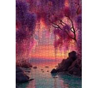 Peach Tree Sunset Jigsaw Puzzle 6000 Piece, Puzzles for Adults 6000, The Impossible Challenge, Jigsaw Puzzle Games Classic Educational, Wooden Puzzles, for Home Wall Decoration Gift FNKL1-983