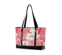 Peach Water Lily Flower Bloom professional women's briefcase with zipper work purses for university with university bolsas para computadoras de mujer