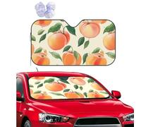 Peach Windshield Sun Shade for Car Personalized Window Sunshades Foldable Sun Heat Uv Rays Visor Protector to Keep Your Vehicle Cool for Universal Cars SUV Truck 51x27.5 Inch