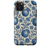 Peach with Floral Elements Blue & Beige Boho Feminine Case for iPhone 11 Pro Max