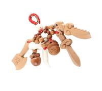 Peach Wood Sword Amulet Warding Off Evil Spirits Fashion Good Luck Feng Shui Protection Amulet for Keychain Cell Phone