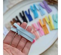 Peachcor 5cm/2.0" Long Super Tiny Zippers for Doll Clothes, Micro Mini Zippers, in 20 Colors, Doll Zippers, Perfect for Doll Sewing Projects (5PCS)