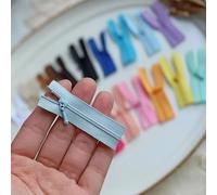 Peachcor 5cm/2.0"" Long Super Tiny Zippers for Doll Clothes, Micro Mini Zippers, in 20 Colors, Doll Zippers, Perfect for Doll Sewing Projects (5PCS), 54-2LL