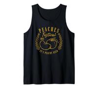 Peaches Festival Vintage Lineart Illustration Peach Art Tank Top
