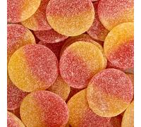 Peaches Sweets Bag - Peach Flavoured Jelly Sweets Coated in Sugar (1kg)