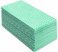 Peachicha Disposable Red Jay Cloths All-Purpose Cleaning Cloths, Reusable J Cloths, Absorbent, Durable, Machine Washable, 40 Pcs/Pack, 30x60cm, Green
