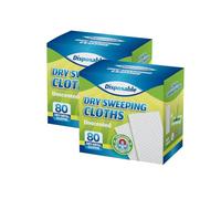 PEACHICHA Flash Dust Magnet Dry Mop Refills Disposable Dusting Cloths, Floor Cloth Refills, 20 x 30cm, 160 Pcs