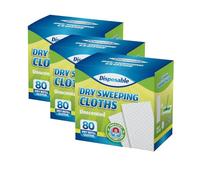 PEACHICHA Flash Dust Magnet Dry Mop Refills Disposable Dusting Cloths, Floor Cloth Refills, 20x30cm, 240 Pcs