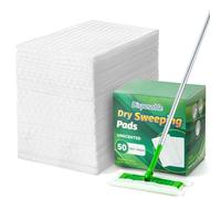 PEACHICHA Flash Dust Magnet Dry Mop Refills Disposable Dusting Cloths Floor Dust Remove Pads Speedmop Dry Pad Refills 50 Pcs