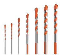 Peachloft Drill Bits, Brocas para Concreto, Cement Drill Bits for Concretes, High-Strength Carbide DrillBits, U Type Slot Design,Easy Chip Removal,for Stone, Glass, Concrete, Wood, Brick (Orange)
