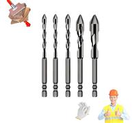 Peachloft Drill Bits,Kotkka Drill Bits,High-Strength Eccentric Twist Drill Bit,4 Blade Serrated Eccentric Drill Bit,Brocas Para Concreto,U Type Slot Design,For Tile,Glass,Concrete,Wood,Brick (#A)