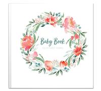 Peachly Baby Memory Book For Girls | Baby Book Milestone Keepsake Journal | First Five Years Baby Girl Memory Book | Baby Keepsakes First Year Memory Book | Bloom