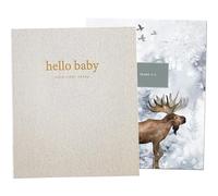 Peachly Unisex Baby Memory Book, Minimalist Baby Book First Year Baby Book Keepsake for Milestones, Linen Books First Year Memory Book, Simple Scrapbook for Boy Girl Milestones