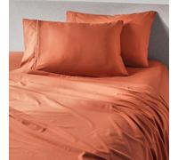 PeachSkinSheets Cooling Bed Sheets for Hot Sleepers - Ultra-Soft Breathable Peachskin Performance Fabric™, Moisture-Wicking, Deep Pocket Sheet Set, Oeko-TEX®, (Queen Size, Pumpkin Spice)