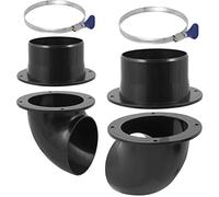 Peachtree Woodworking Supply 4" Dust Separator Cyclone Kit for Barrels, Trash Cans, Buckets or Custom Built Containers - Large Debris Falls to Bottom, Dust Flows to Collector