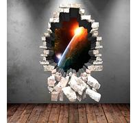 Peachy Antics 3D Full Colour Space Planet Earth Wall Art Sticker Boy Decal Mural Graphic Print WSDFC1