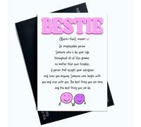 Peachy Antics Birthday Card for Bestie - Thank You Card for Her - Card for Bestie, Best Friend Birthday Card for Her - Birthday Thank You Gift - A5 Size - Cute Card For Bestie SP330