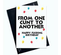 Peachy Antics Funny Birthday Card For Him For Her From One C*nt To Another Happy F*cking Birthday Joke Birthday Card A5 Size SP184