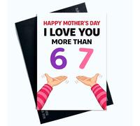 Peachy Antics Funny Mother’s Day Card for Mum from Daughter - 6/7 Joke Card, Humorous Mother’s Day Greeting Card, Novelty Quote Card for Mum, Funny Mum Card A5 SP453