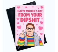 Peachy Antics Funny Mother's Day Card Derek Funny Card For Her for Her A5 Size Fan Card gift for Her gift For Her Mother's Day gift Stranger Things gift From Daughter/Son SP440