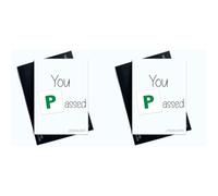 Peachy Antics Funny Passed Driving Test Cards Well Done Congratulations You Passed Green P Plate AP151 (Pack of 2)