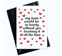 Peachy Antics Funny Valentine’s Day Bum Touching Joke A5 Card for Her or Him - Cute Cheeky Valentines Card for Girlfriend, Boyfriend, Husband or Wife, Fiance Fiancee, Romantic Humour Design SP430