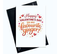 Peachy Antics Funny Valentine’s Day Card for Boyfriend Girlfriend Partner - Favourite Ginger Joke Card, Cute Romantic Valentine Card for Him Her, Funny Redhead Love Greeting Card A5 SP427