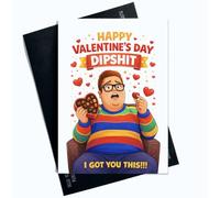 Peachy Antics Funny Valentine's Day Card Derek Card For Him for Her A5 Size Fan Card gift for Him gift For Her Valentine's Day gift Stranger Things gift for Her For Him Funny Card for Him SP416