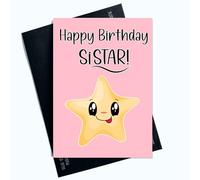 Peachy Antics - Happy Birthday To My Sistar For Sister On Her Birthday Birthday Card For Her Family Member SP174