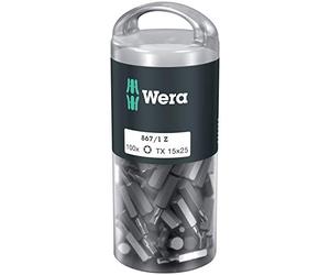 Peachy Antics WERA 05072447001 TX15 x 25 mm 867/1 DIY Bit for Socket Screws - Silver (100-Piece)