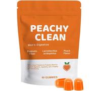 Peachy Clean Prebiotic Fiber Gummies,[New] For Digestive Gut Health, 60,1Pcs