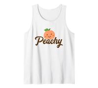 Peachy Cute Kawaii Clothes Retro Peach for Women Brown Tank Top