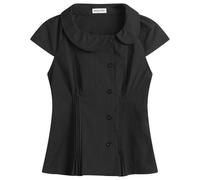 Peachy Den Women's Missy Asymmetric Blouse Black Small