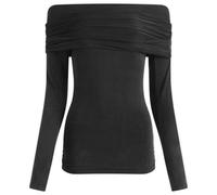 Peachy Den Women's The Kylie Cold Shoulder Top Graphite Medium