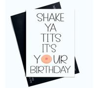 Peachy Funny Shake Your Tits Birthday Joke Card Happy Birthday Card For Her For Girlfriend 30th 40th 50th 60th AP138