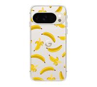 Peachy Life Compatible for Google Pixel 10 Pro Case, Fun Banana Style Cute Tropical Fruits Pattern Cartoon Design Transparent Soft TPU Protective Clear Case 6.3 inch (Banana Pattern)