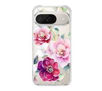 Peachy Life for GG 10 Case, Cute Flower Pattern Floral Style Roses Design Transparent Soft TPU Protective Clear Case 6.3 inch (Mixed Pink Flowers, GP 10 Pro)