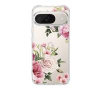 Peachy Life for GG 10 Case, Cute Rose Flower Pattern Pretty Floral Roses Design Transparent Soft TPU Protective Clear Case 6.3 inch (Fancy Roses, GP 10 Pro)