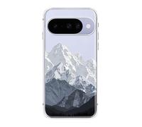 Peachy Life for Google Pixel 10 Case, Snow Mountain Pattern Cool Scenic Landscape Nature Design Transparent Soft TPU Protective Clear Case 6.3 inch (Mountain Peak)